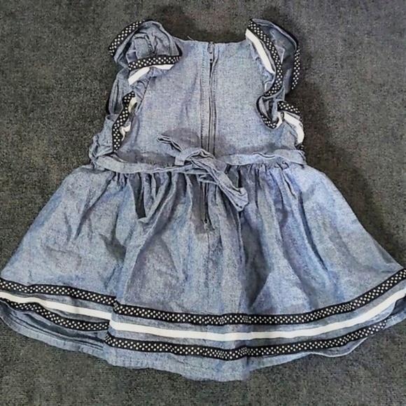 SALE Bonnie Baby Jean's Dress Baby Girl Size 12M - Picture 2 of 4
